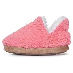 Lucky Brand Toddler Girls Sherpa Bedroom Slippers, Non Slip A-line House Shoes, Little Kids Comfy Indoor Slipper, Sizes…