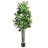 6ft artificial fiddle leaf fig tree with 168 leaves 6 tree trunks large faux ficus lyrata tall fake tree floor plant in pot for indoor home living room office outdoor decor moss included  urban country home decor