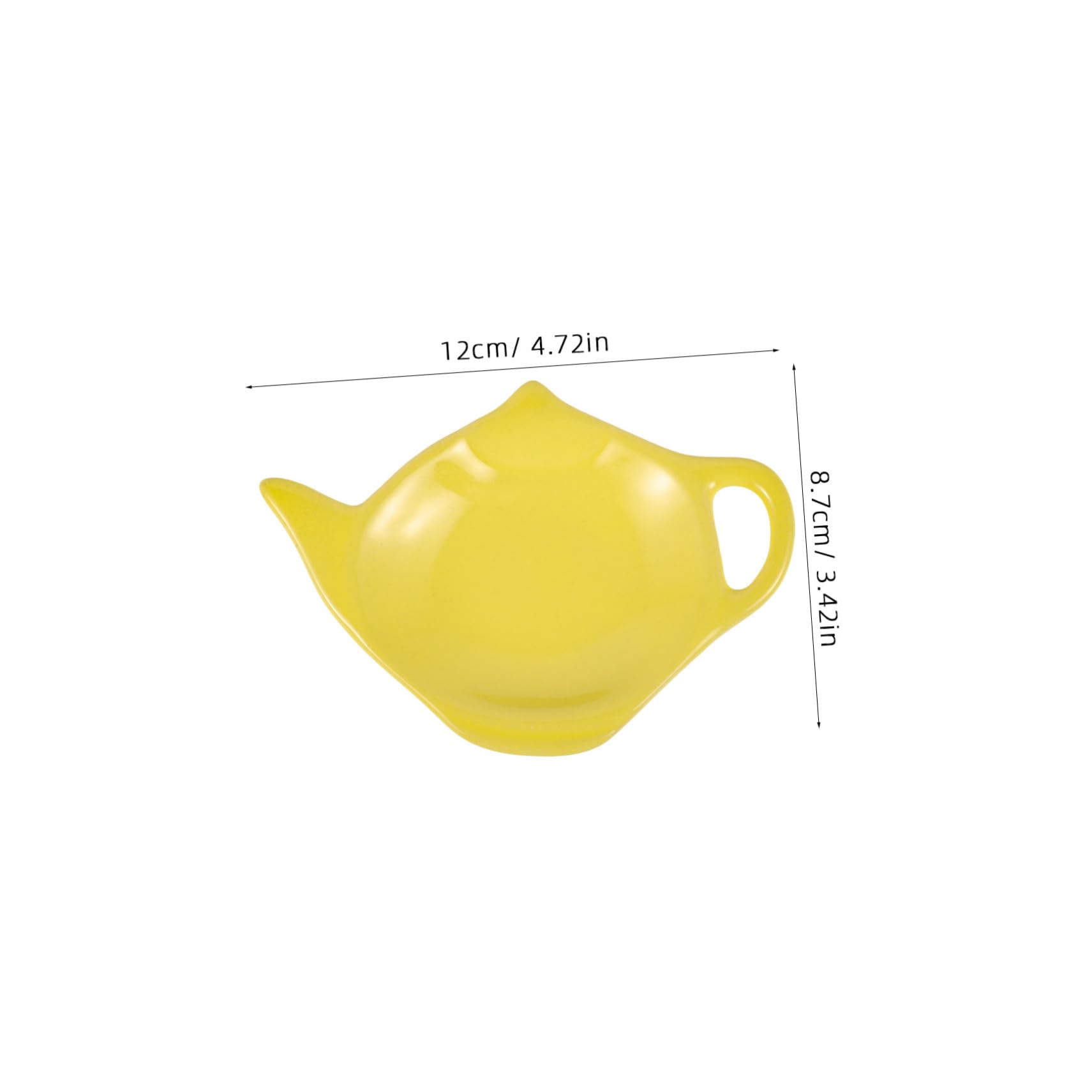 MAGICLULU Teapot-Shaped Ceramic Tea Bag Holder Charming Decorative Saucer for Snacks Sauces for Tea Tabletop Unique Idea
