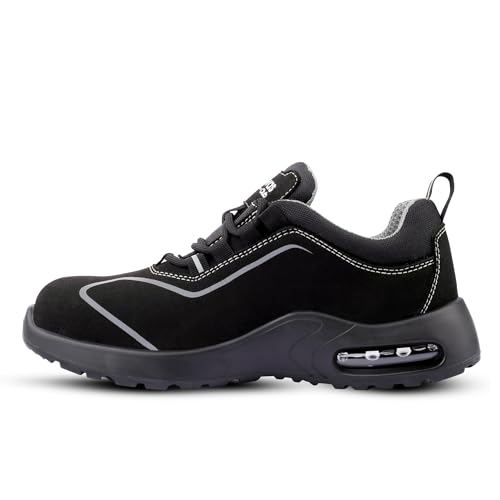 Image of Milan S1 Black Vegan Fibre Toe Safety Shoes for Men & Women