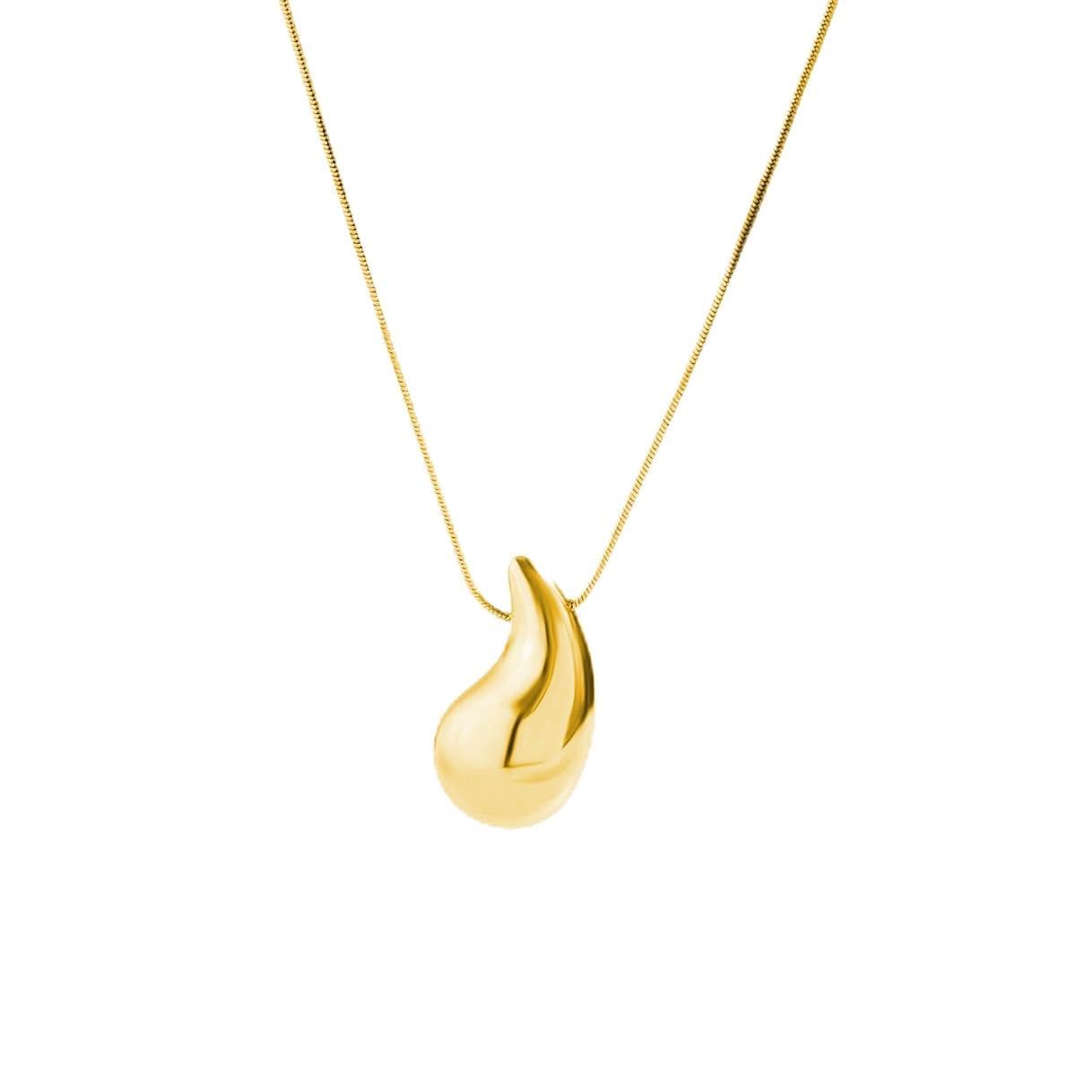 Clataly Collana A Goccia D'Acqua Con Pendente - Gioiello Moda In Lega Galvanizzata Per Donne E Ragazze - Design Classico Con Catena Regolabile - 4
