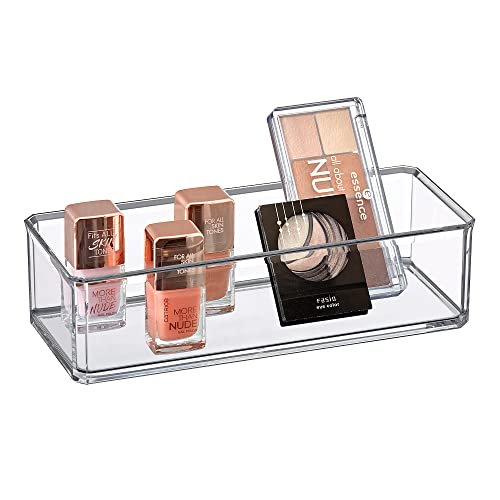 Image of Amazing Abby - Glamour - Acrylic 1-Compartment Makeup Organizer, Transparent Plastic Lipstick Holder, Perfect Bathroom Vanity Storage Solution for Lipsticks, Nail Polishes, and More