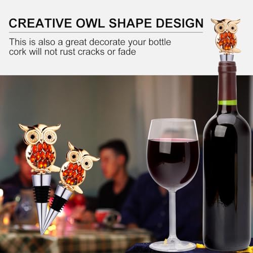 Bouchon de vin hibou en alliage argenté, idée cadeau déco originale