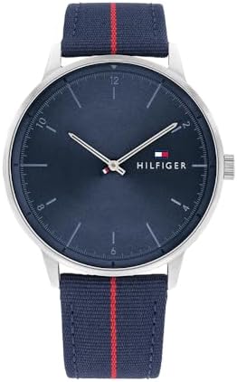 Tommy Hilfiger Analogue Quartz Watch for Men with Navy Blue Nylon Strap - 1791844
