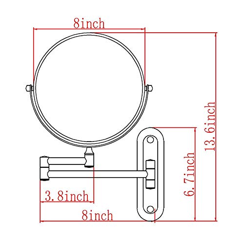 Miroir mural extensible double face noir pour simplifier votre rasage matinal - 5
