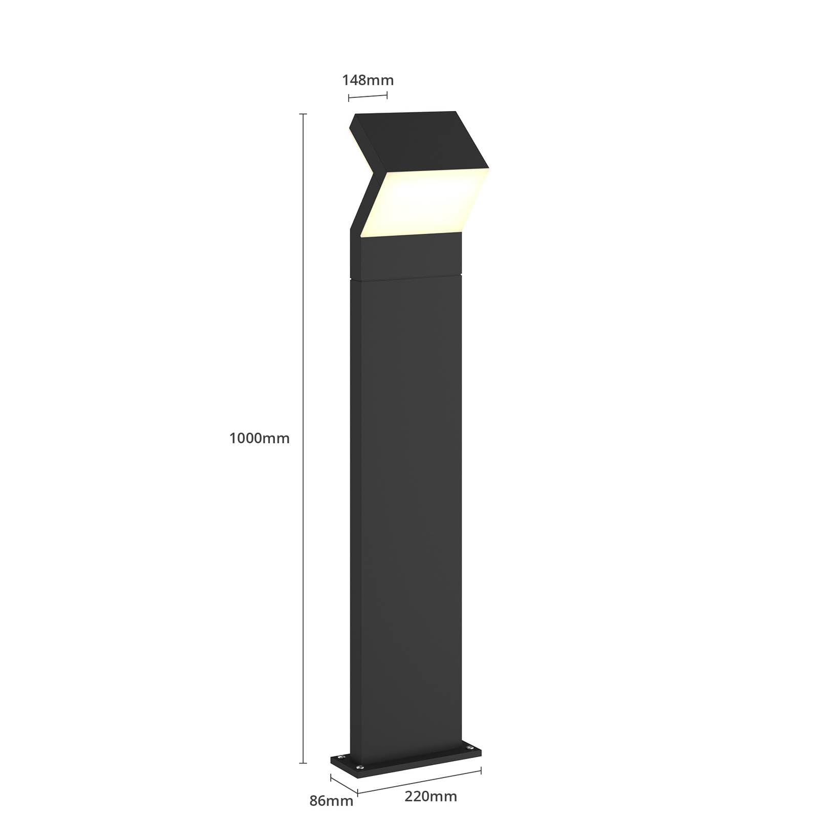 Arcchio LED Außenleuchte Havin (Modern) in Schwarz aus Aluminium (2 flammig,) - Wegeleuchte Pollerleuchte Wegelampe Sockelleuchte