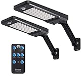【Luz de Pared con Sensor Movimiento】Con el Sensor Innovador de PIR, la Lámpara Solar de Seguridad Detecta las Personas desde 19-26 Pie y un Ángulo de Detección de 120 Grados, Cuando la Gente Se Acerca, la Luz Se Encenderá Muy Brillante y Se Apagará Automáticamente después de Irse la Gente Aproximadamente de 15 Segundos. Con la Manija Integrada Ajustable de Multi-Ángulos hasta 180°, Puede Ajustarlo como Quieras.