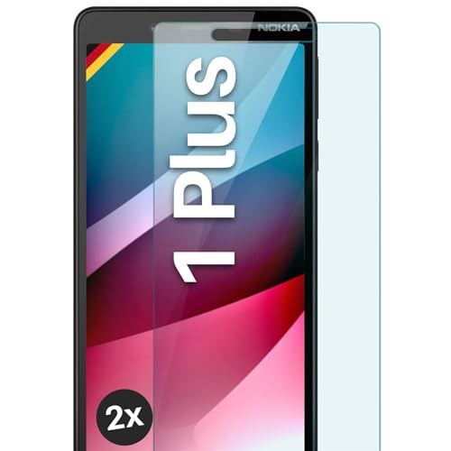 moex Cristal Templado Transparente Compatible con Nokia 1 Plus, película Protectora de Pantalla inastillable, blindada, 2 Piezas
