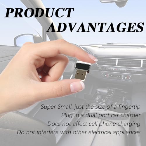 4PCS USB LED Car Interior Atmosphere Lamp, Led Lights for Car, Plug-in USB A Interface Trunk Ambient Lighting, Universal Car Interior Accessories Portable Auto Ambient Lighting Kit for Most Cars