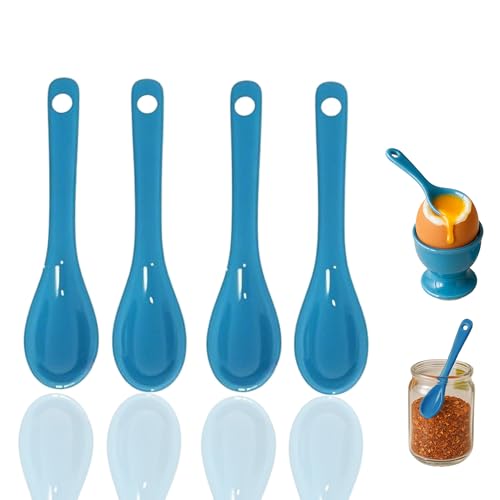 PTORIZNY Mini Spoons for Spices, Ceramic Spoon 3.5 inch, Espresso Spoons