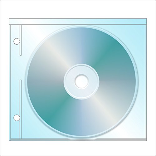 Univenture 2 Hole Top Load CD/DVD Page, 5.625" x 5", 3.13" Hole spacing - Box of 800