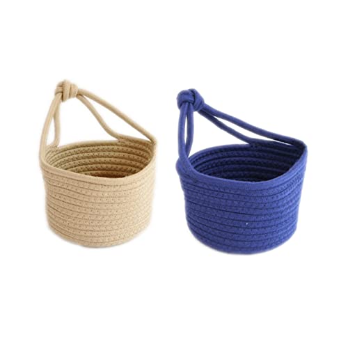 Yardenfun Organizador De Artigos Diversos Cesta De Corda De Algodão Cesta De Parede Cesta De Armazen