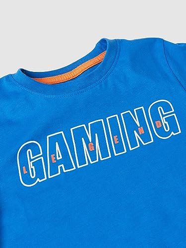 Image of Max Boy's Typographic Printed Knit Regular Fit T-Shirt