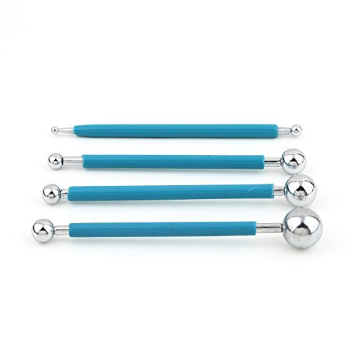 4 Pack Metal Ball Fondant Cake Decorating Sugarcraft Modelling Cutter for Flower Paste