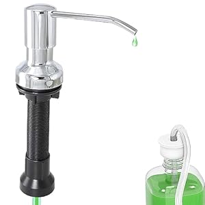 Gmcozy Küchenspüle Seifenspender Chrom mit Verlängerungsrohr