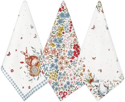Folkulture Christmas Kitchen Towels Set Of 3 - 100% Cotton, 20x26 Inches, Decorative Dish Towels For Holiday Decor