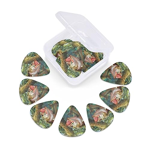 Lot de 12 médiators tendance et durables en forme de vague de pêche à la basse dans une boîte pour ukulélé guitare électrique basse - Les Beatles, Paul McCartney, John Lennon, RIngo Starr, George Harrison Lot de 12 médiators tendance et durables en forme de vague de pêche à la basse dans une boîte pour ukulélé guitare électrique basse – Image 7