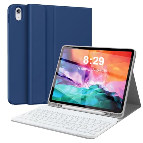 Keyboard Case for iPad Pro 12.9 inch (Old Model) 2015 1st / 2017 2nd Gen - Rechargeable Detachable Wireless Bluetooth Keyboard - Folio Smart Leather Cover with Pencil Holder for iPad Pro 12.9