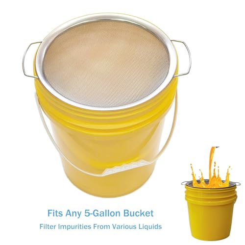 YUEBM Stainless Steel 60 Mesh Paint Strainer Fits Nicely Over a 5 Gallon Bucket and Filters Out Particulates From Almost Any Liquid, Easy to Use and Clean (1PCS) by YUEBM - Image 2