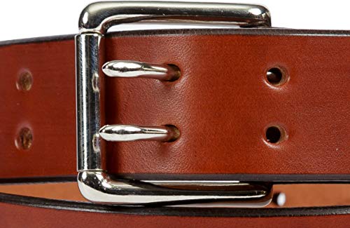 Two Prong, Heavy Duty, 1-1/2" Solid Leather Belt, Amish Made by Hand in Lancaster, PA2