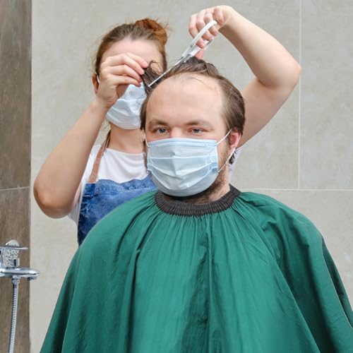 KICHOUSE Hairdressing Smock Cape para adultos, capa verde para barbero con mangas, capa para cortar cabello para salón y uso profesional miniatura 7