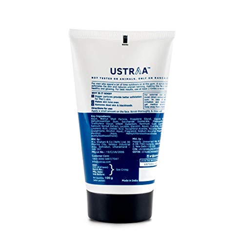Ustraa Face Wash Neem & Charcoal - 100g and Face Scrub - De Tan - 100g - Image 6