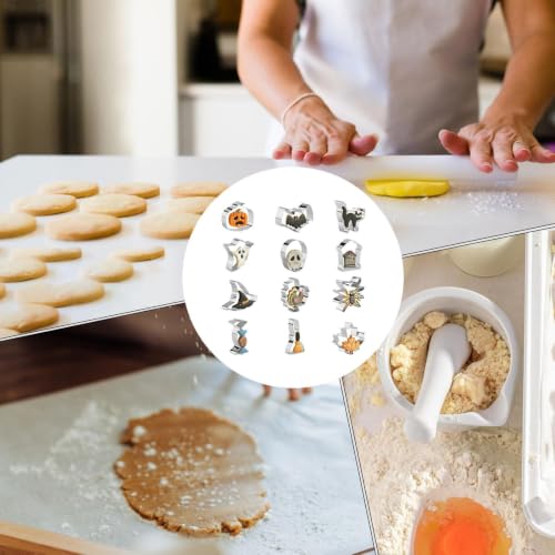 Molde para galletas en acero inoxidable con 12 formas variadas para repostería casera 5