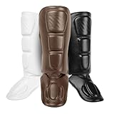 Sanabul Battle Forged Muay Thai Shin Guards for Men & Women Pro Kickboxing MMA Martial Arts Shin Guards for Training & Sparring, Brown, X-Large