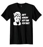 PubliciTeeZ Men's Ain't Nobody Got Time for That T-Shirt XL Black