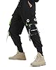 Hello MrLin Men's Jogger Pants Punk Cargo Baggy Te... #3