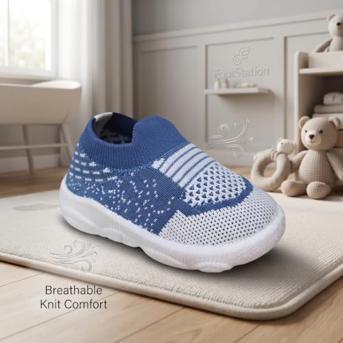 Image of Infant Shoes for Baby Boys & Girls | Musical Sound Walking Shoes | First Walker Shoes for Toddlers | Lightweight Breathable Knit Sneakers | Soft Sole Comfortable Slip On Shoes for Newborns, Babies & Kids