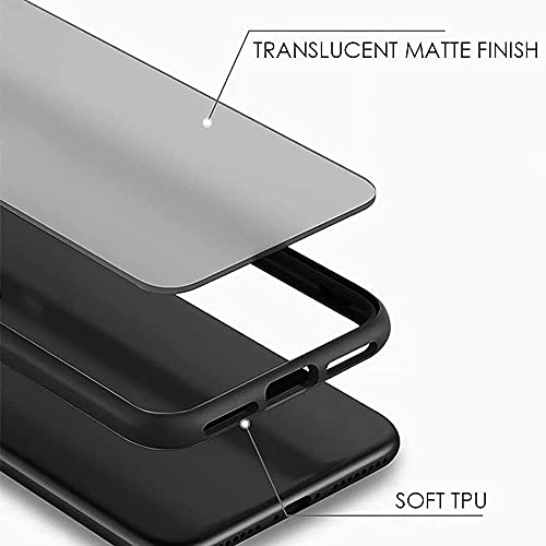 Image of WOW IMAGINE Translucent Hybrid Back Cover Case for Redmi Note 10T 5G | Poco M3 Pro 5G | Smoked Matte Back | 360 Degree Device & Camera Protection | TPU Poly Carbonate Bumper Case (Black Bumper)