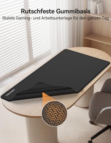 TECKNET Übergröße Gaming Mauspad 1200x600mm XXXL Mousepad, Wasserfest Gewebe Tischunterlage Large Size Gamer Mouse Pad… – Ansicht 4