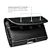 Perilogics PU Leather Belt Clip Holster for iPhone 15 Plus, 15 Pro Max (No Case), 14, 13 Pro, 12, 12 Pro Max with Slim Case. Chestnut Stitching, Magnetic Cover, Belt Loops ID Slot