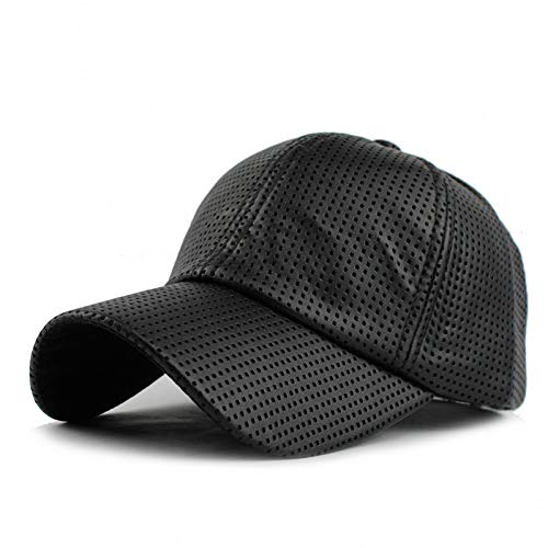 Casquette de baseball en cuir noir chic pour femme et homme idéale en automne