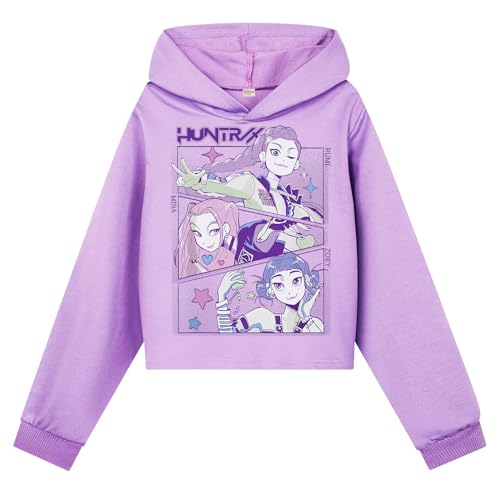 Forlcool Girls Cotton Hoodie Kids Pullover (Purple,7 Years)