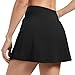 Tennis Golf Skirt Workout Athletic Skirts for Women Bodycon Pencil Mini Skort High Waisted with Pockets Shorts Underneath Slit Dress Cute Fashion Trendy Clothes Casual Summer Outfits Black L