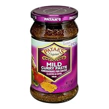 Pataks Curry Paste Mild, 10-Ounce Jars Pack of 6