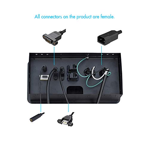 Tabletop Bursh Connectivity Box Outlet With Socket Hdmi Lan Vga Power For Desktop Conference #TOP3