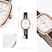 EBOHR Retro Square Women's Wrist Watch with Warm Brown Genuine Leather Strap & Classic Roman Numerals - Fashionable & Elegant for Modern Women