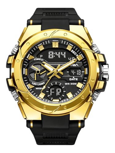 Image of V2A Styrke 5120 Analog Digital Watch for Men | Hybrid Multi Display Dial | Alarm Stopwatch Day Date 12 /24 Hr | TPU Strap | 30M Water Resistant | Gift for Mens