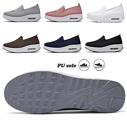 VIED Women's Orthopedic Sneakers Air Cushion Slip On Platform Sneakers for Women4