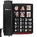 Produktbild Amplicomms BigTel 40 Plus, schnurgebundenes Großtasten-Telefon, sechs Foto-Direktwahltasten, Audio-Boost +40dB, extra Laute Klingeltöne, Hörgerätekompatibel