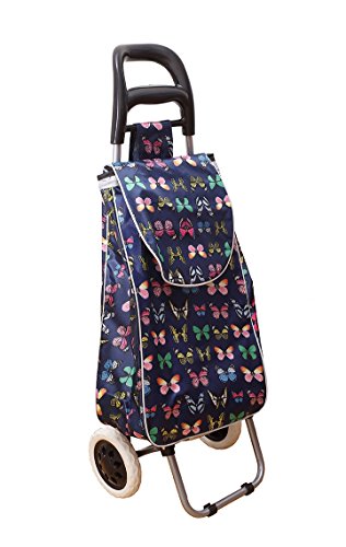Item Name (aka Title): Alice de la collection légère 2 roues chariot de courses - Papillon étanche - Taille du sac chariot de 60 x 33 x 20 cm (90 cm de haut)