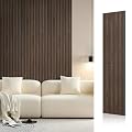 AKK-ART Wood Panels for Wall, Soundproof & Acoustic Wood Slat Wall Panel for Interior Decor, Sound Absorbing Panels for Office,Home Theater & Living Room(Dark Walnut#11,1 Pack-94.5"*23.6")