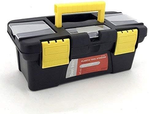 Portable Tool Organizer Box With Removable Inner Tray, Durable Tool Storage Box and Comfortable Carry Handle, Ideal For Garage, Workshop, and Home Tool Storage. (1Pcs)