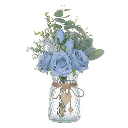 Rosas artificiales sin mantenimiento para centros de mesa de hogar 7