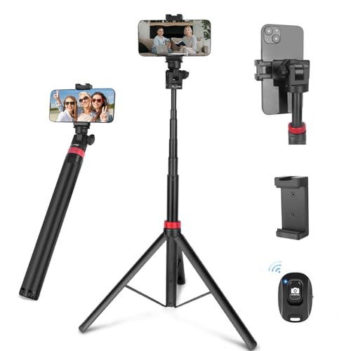 Extendable Tripod Aluminum, Portable Adjustable Light Stand with 1/4