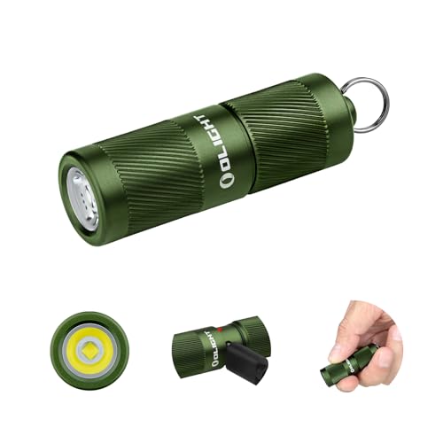 OLIGHT I1R II Pro EOS Mini LED Taschenlampe 180 Lumen Superhelle USB-Aufladbare Handlampe Schlüsselbund, IPX8 und 1,5m Fallschutz kleine Lampen für Outdoor Camping und Repaturen OD Grün