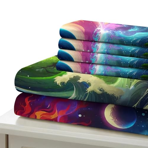 Housse de couette design Tai Chi en microfibre douce haut de gamme avec taies - 6